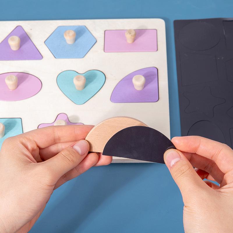 Handheld Montessori Magnetic Shape Sorter Puzzle for Children's Intellectual Development