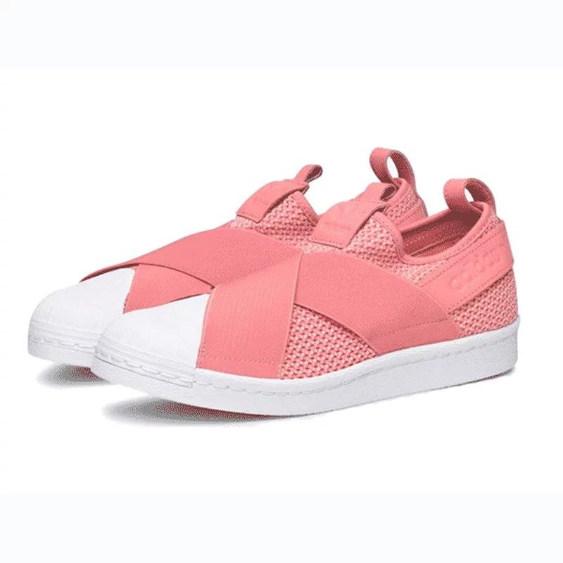 Adidas Originals Superstar Confortable Durable Basse Chaussures de Style de Vie Décontractées Femme Baskets Rouge BY2950