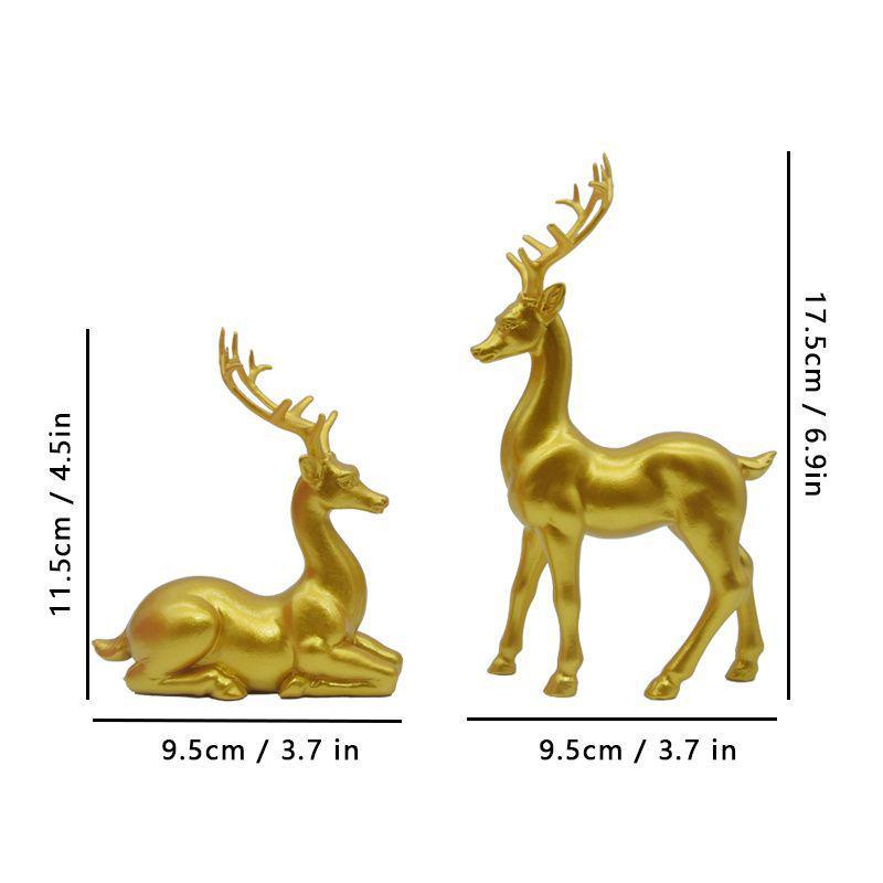 Creative Reindeer Resin Figurine: Christmas Home Décor & Gift