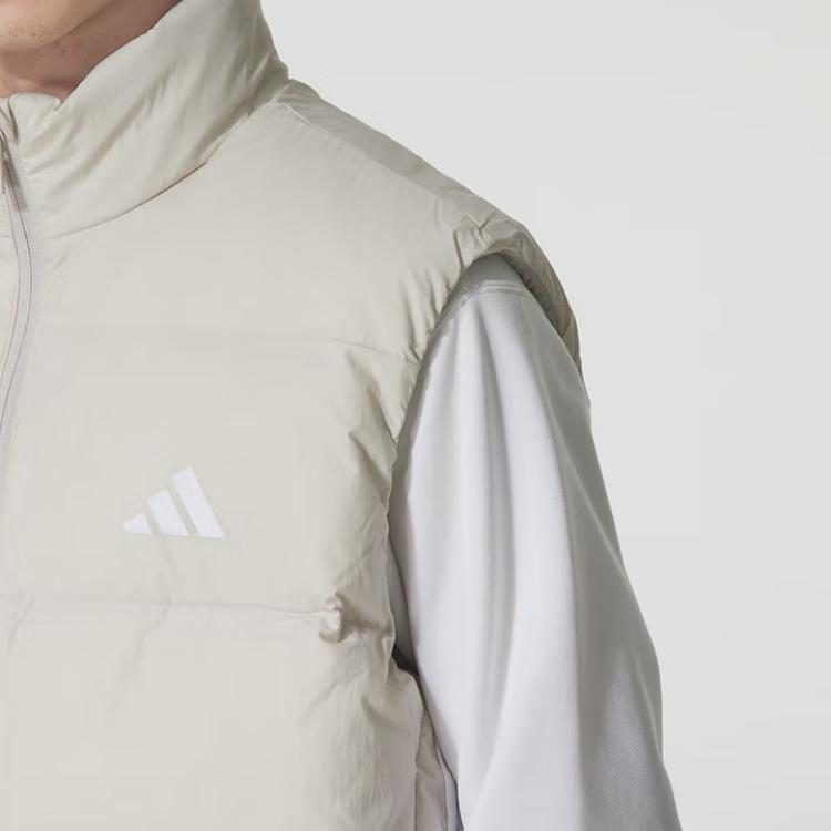 Adidas Essentials 3-Stripes Comfortable Casual Warm Stand Collar Down Vest Men Vests KH3990