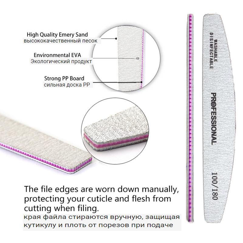plastic sheet Nail File Disposable Mini Nails Pedicure Tools For Natural Nail Art Manicure Professional Salon Nails Suplies