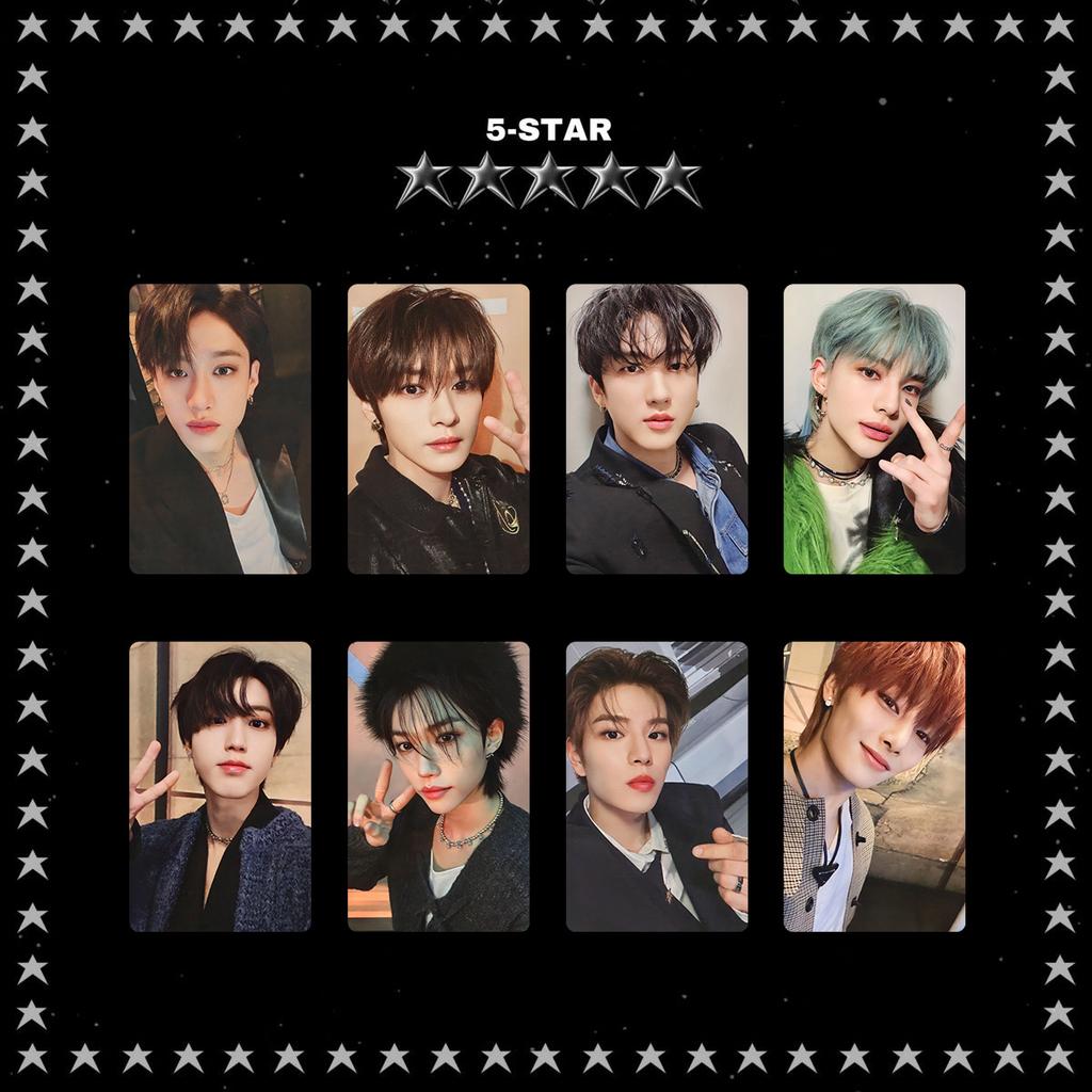 8Pcs K-Pop Stray Kids Lomo Card Album Card Skzoo 5-Star Felix Hyunjin Celebrity Peripheral Same Style Collection Card