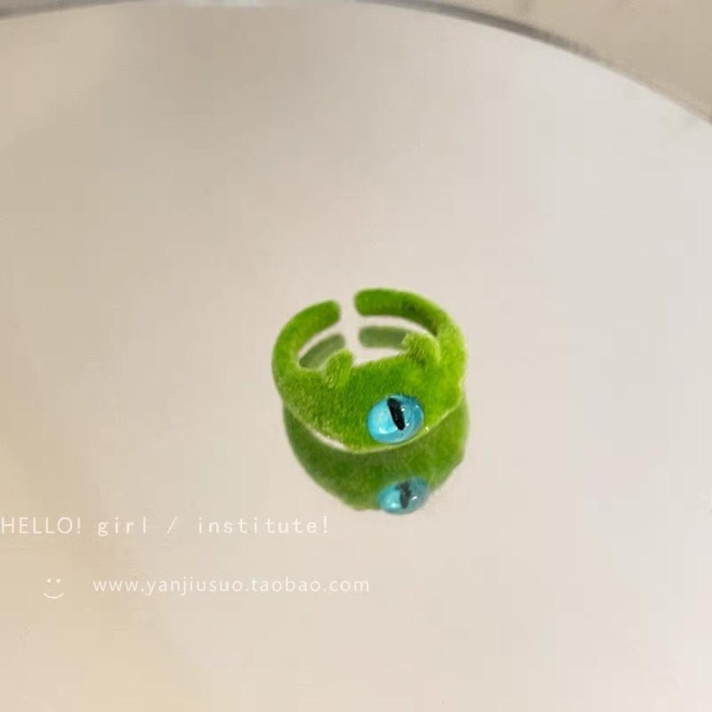 Rolig Liten Monsterring Mun Stor Ögon Pojke Korv Pekfingerring Söt Cool Tecknad Söt Flickvän Parring Smycke