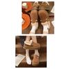 Thick Soled Snow Boots for Women, Winter with Added Velvet, Maillard Lefu Cotton Shoes, One Foot Retro Boken Shoes