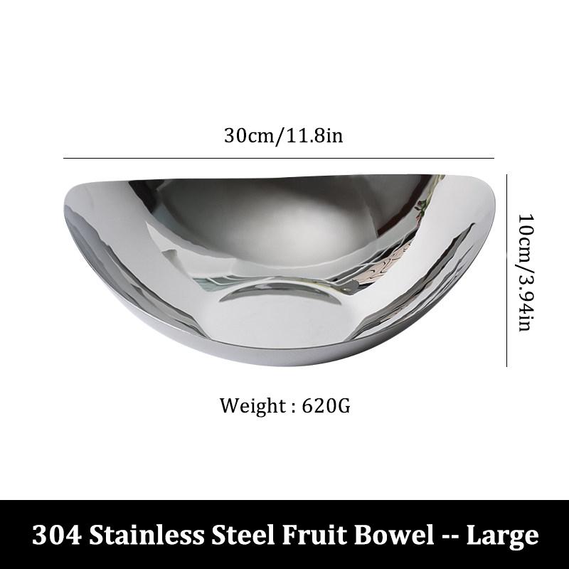 Premium Fruit Bowel Food Grade 304 Stainless Steel Home Livingroom Kitchen Coffee Luxury Fruit Bowel for Snacks