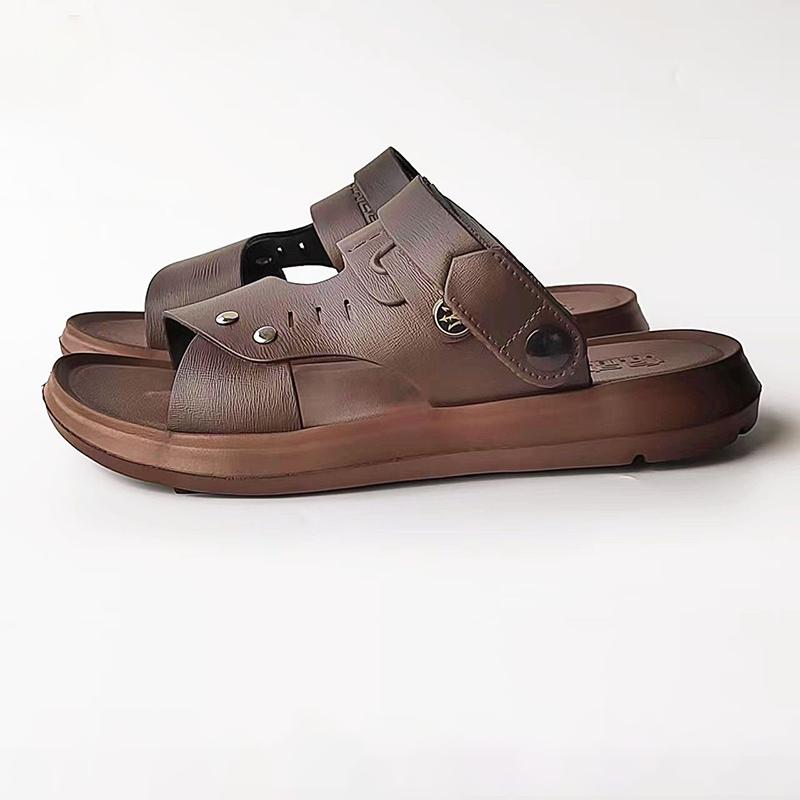 

WTEMPO Мужские летние сандалии с толстой подошвой и мягкой подошвой, повседневные шлепанцы, морская уличная пляжная обувь, нескользящие домашние тапочки, модная походная обувь 42 коричневый