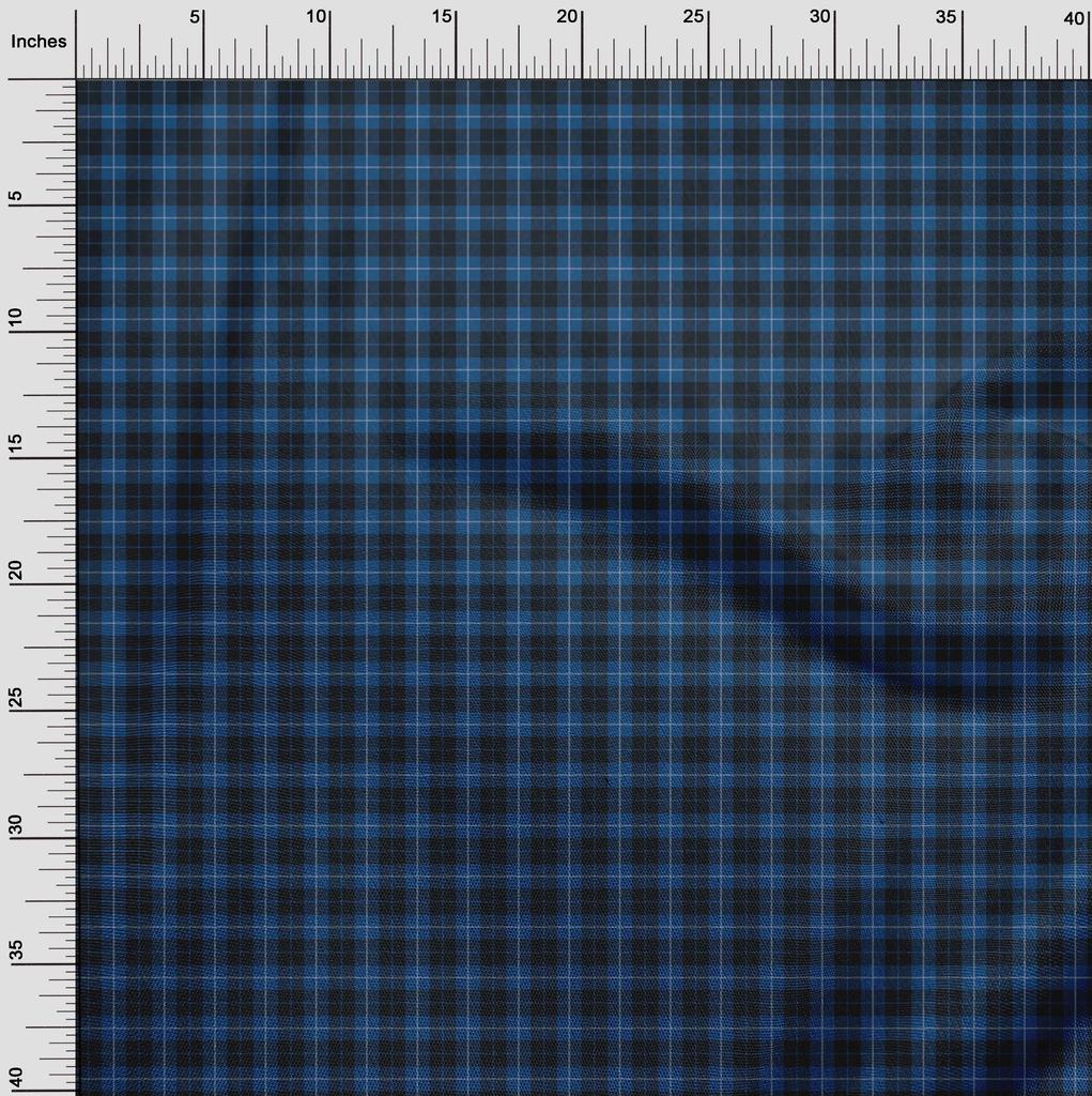 oneOone Georgette Viscose Blue Fabric Check Sewing Craft Projects Fabric Prints By Yard 42 Inch