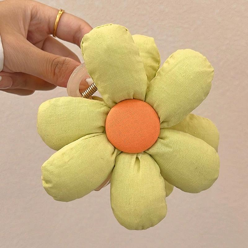 Цветочная заколка, женственный образ на затылке, высококачественный зажим-акула