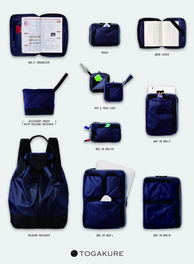 Marks Bag-in-Bag TOGAKURE S Navy TGK-PO2-NV