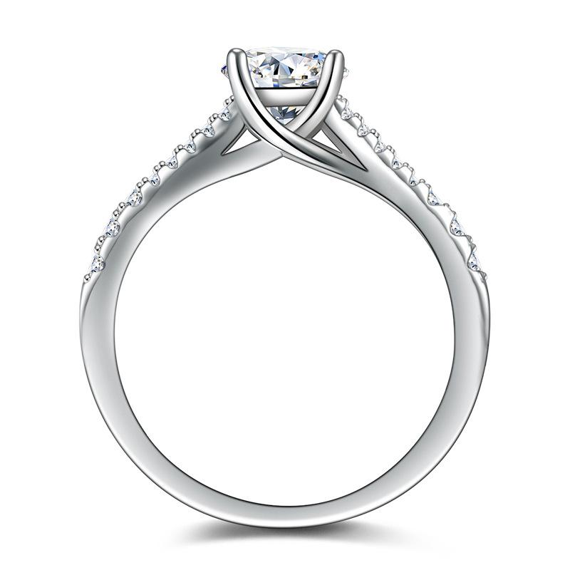 Lindon Classic Copper Alloy Zircon Ring Ladies Jewelry Wedding Promise Party Gift