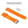 20mm Watch Band Silicone Pin Buckle Waterproof Sweat Proof Watch Strap(Orange )