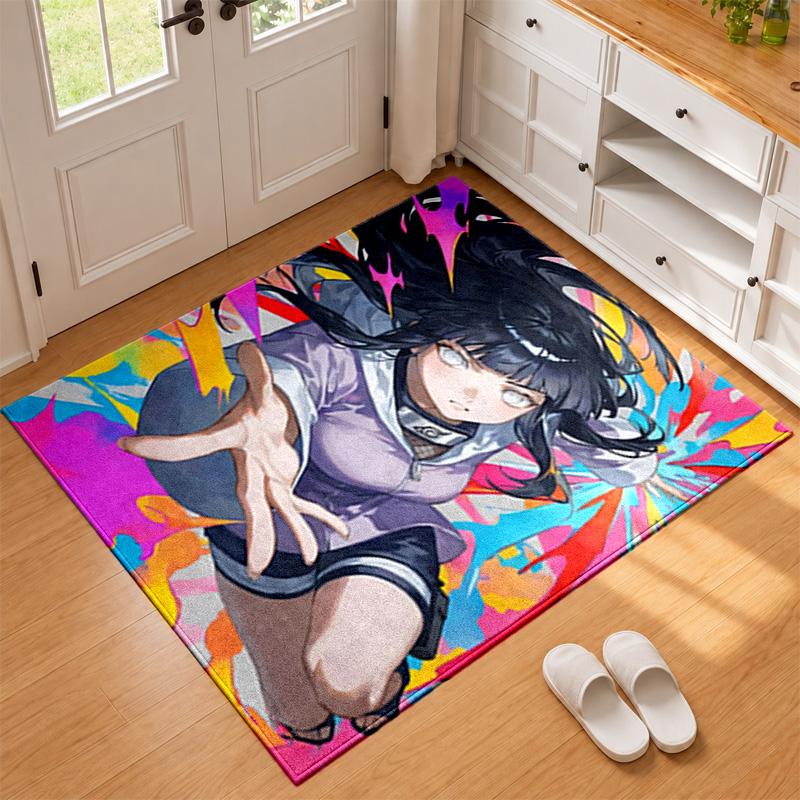 Hyuga Hinata Carpet Door Mat for Living Room or Bedroom Protective Mat Under Chair Office Decoration Christmas Gift Birthday Present