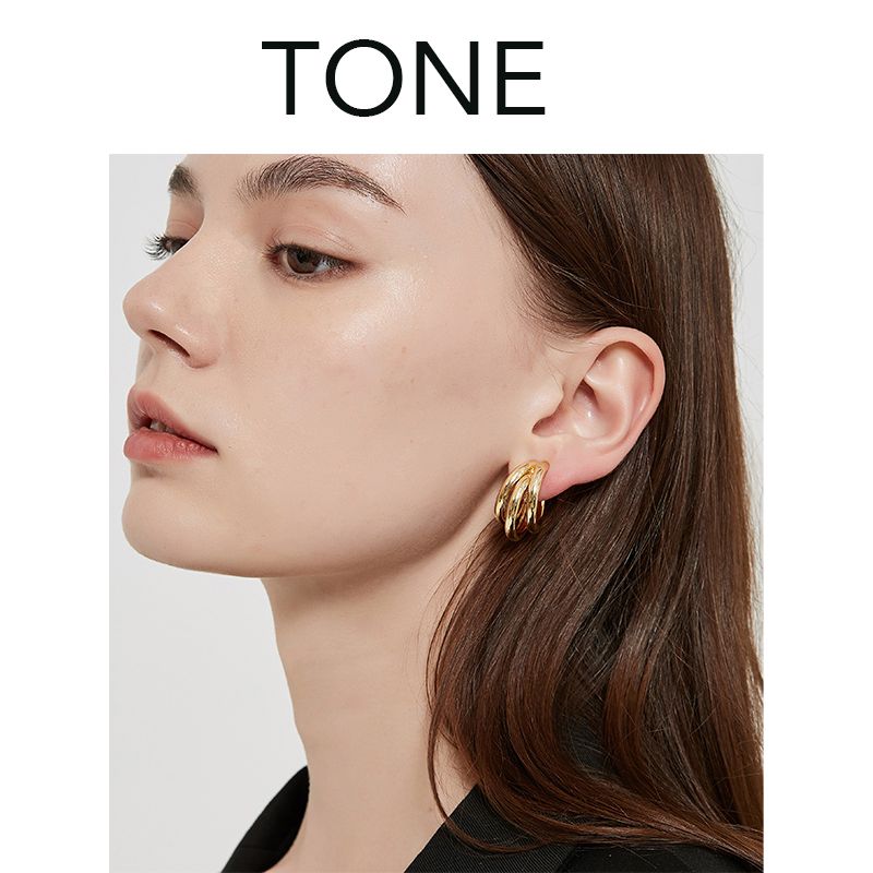

Cool French Style Fashion Ins Internet Celebrity Fall and Winter Ear Ring A Pair of Mosquito Coil Ear Clips