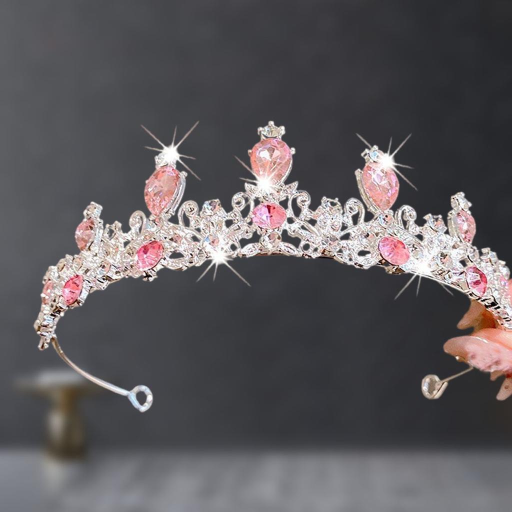 Bridal Crown Headdress Rhinestone Crown Wedding Veil Diamond Clothing Eighteen Year Old Adult Ceremony Birthday Princess Hair Accessories