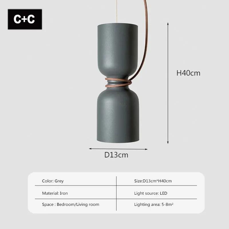 Nordic Modern Restaurant Pendant Light Iron Black White Retro Bar Bedroom Living Room Pendent Lamp Decoration Lighting Fixtures