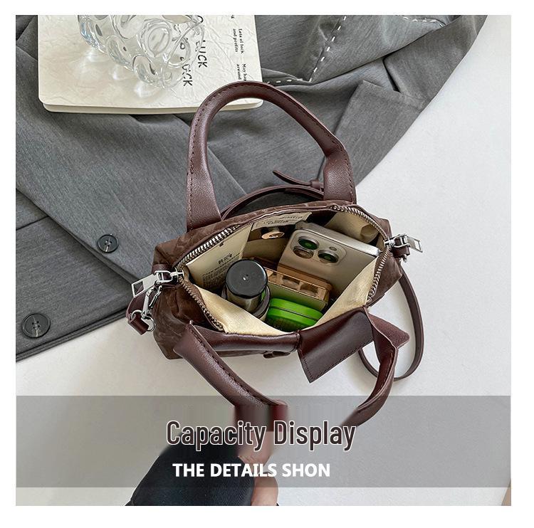 Women's Korean Style Casual Shirt with Solid Color and Single Shoulder Crossbody Handbag – 2025 Fashion Trend