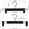 5-30PCS Pants Hangers with Adjustable Clips,Non-Slip Skirts Hanger with 360 ° Swivel Hook,Black Trouser Organizer Rack for Jeans