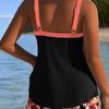 European and American Fashion Split Swimsuit Two-piece Conservative Shorts Sleeveless Printed Suit Beach Swimsuit