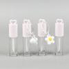 2.5Ml Pink Heart-Shaped Lip Enamel Tube With Keychain And Brush Rod Lip Gloss Tube Empty Bottle Lips Glaze Container Makeup Tool