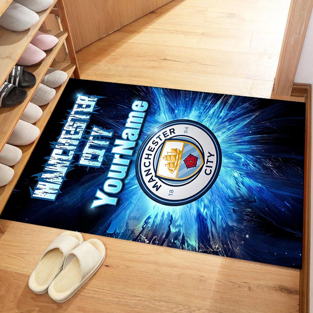 Manchester City 55 Customizable Name Area Rug Design for Decorate room Outdoor Dining Room Entryway Antislip Carpet Office home decor Spiritual Gift