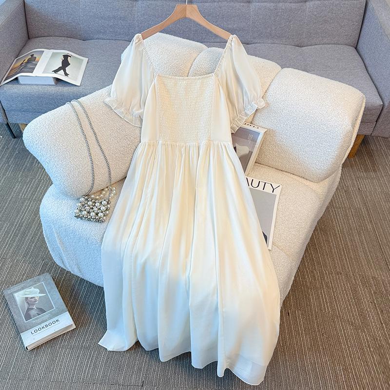 

Новое летнее женское платье большого размера отличается элегантным и стройнящим стилем с облегающим силуэтом. 6XL абрикосовый