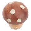 Mushroom LED Table Lamp Wooden Warm Light Stepless Dimming Rechargeable Bedside Nightstand Lamp for Bedroom Home