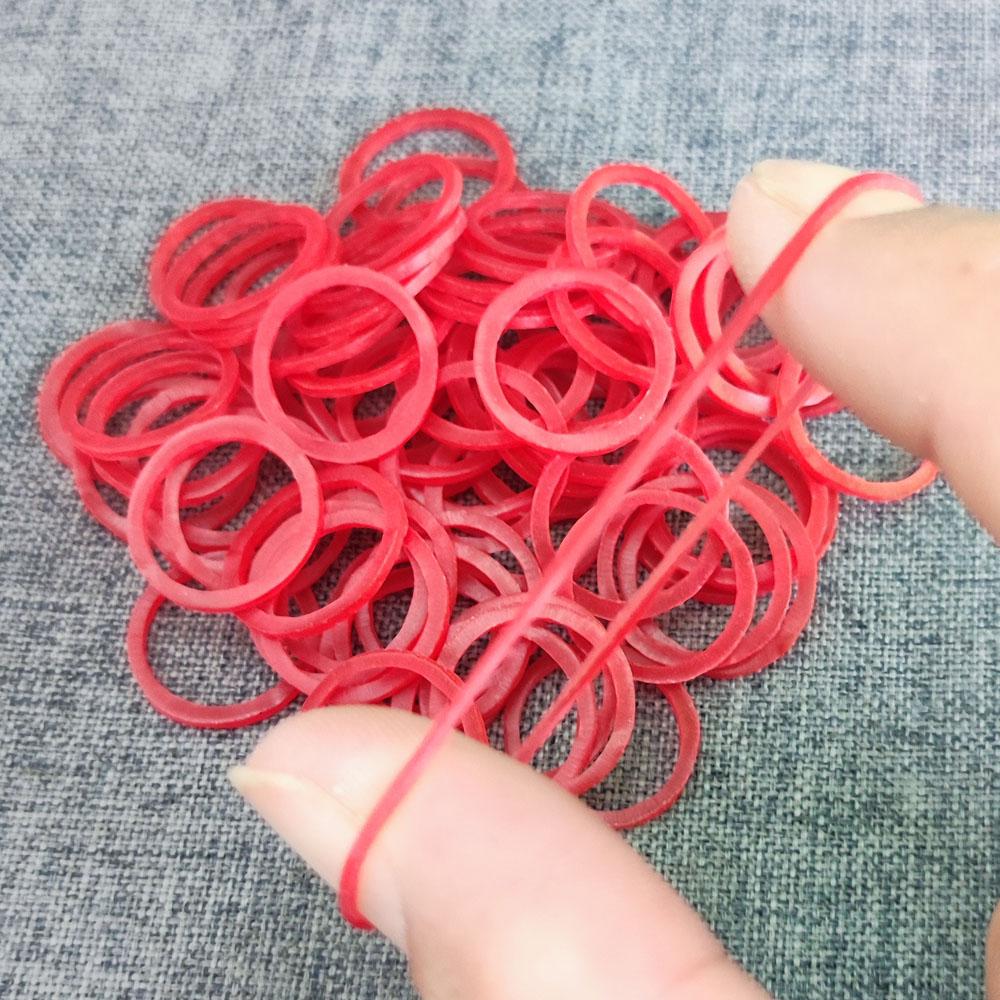 600pcs Red O Rings Rubber Bands 1.5cm/ 0.6inch Rubber Bands Elastic Rubber Ring Stretchable Latex Rings Supplies For Home Office