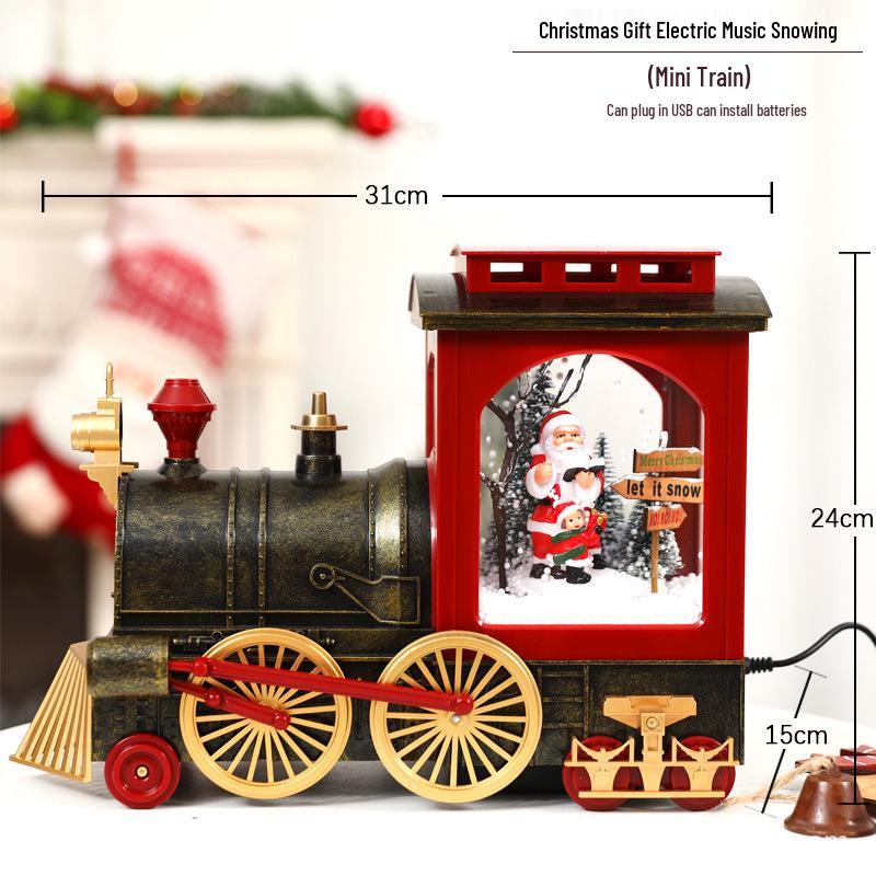 European Snowfall Music Lamp: Christmas Gift & Ornament for Living Room or Mall Display