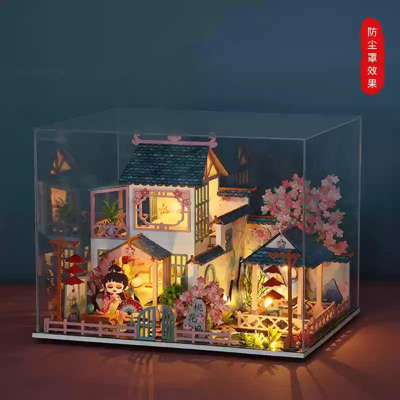 

Forest hut handmade assembly miniature house model antique style attic tiny courtyard wooden assembly decorative ornaments