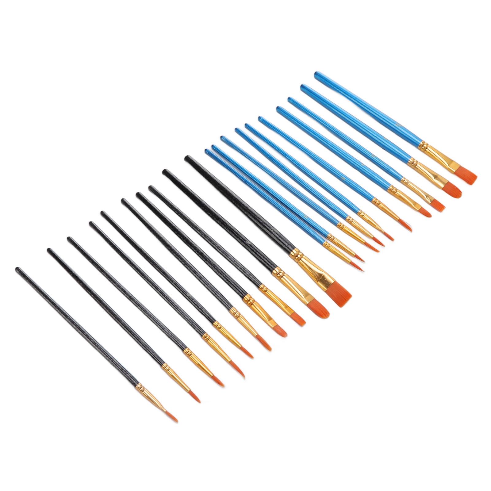 

20 Pcs Watercolor Brushes Elastic Nylon Brush Head 10 Different Sizes Watercolor Brushes Set for Artist Beginners