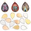 10 Stück Edelstahl Wassertropfenform Cabochon Basis 18x25mm Fassung Leerer Anhänger Tablett Für DIY Schmuckherstellung Zubehör