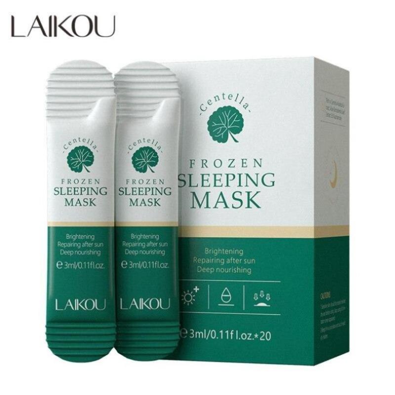 LAIKOU 20Pcs Moisturizing Whitening Night Time Face Mask with Centella Asiatica Extract