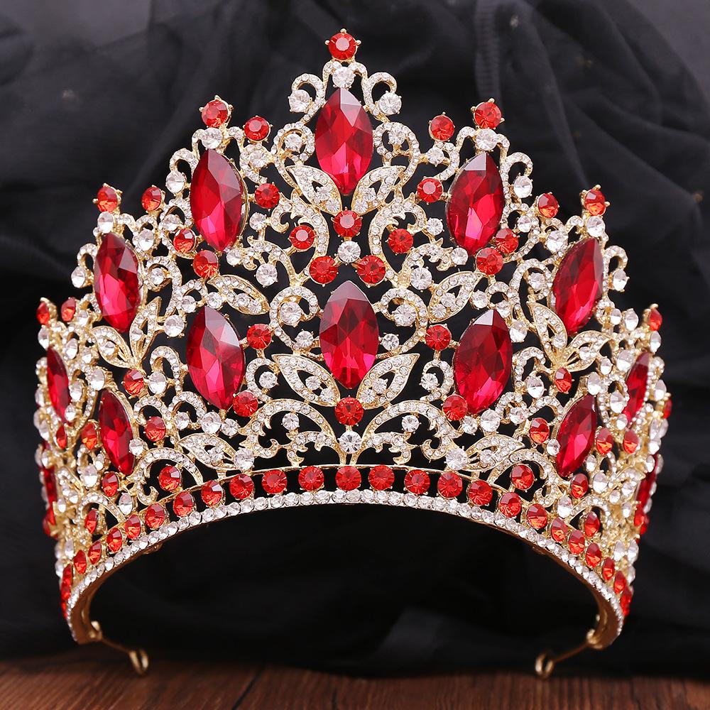 DIEZI New Arrival Princess Big Crystal Crown For Women Wedding Bridal Bride Luxury Elegant Queen Tiara Crown Hair Accessories