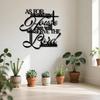 2D Religious Metal Wall Art Christian Cross Handwritten Font Personalized Home Decor Gift