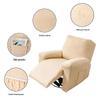 Waterproof Milk Silk Elastic Recliner Sofa Cover - Full Wrap, Split Type