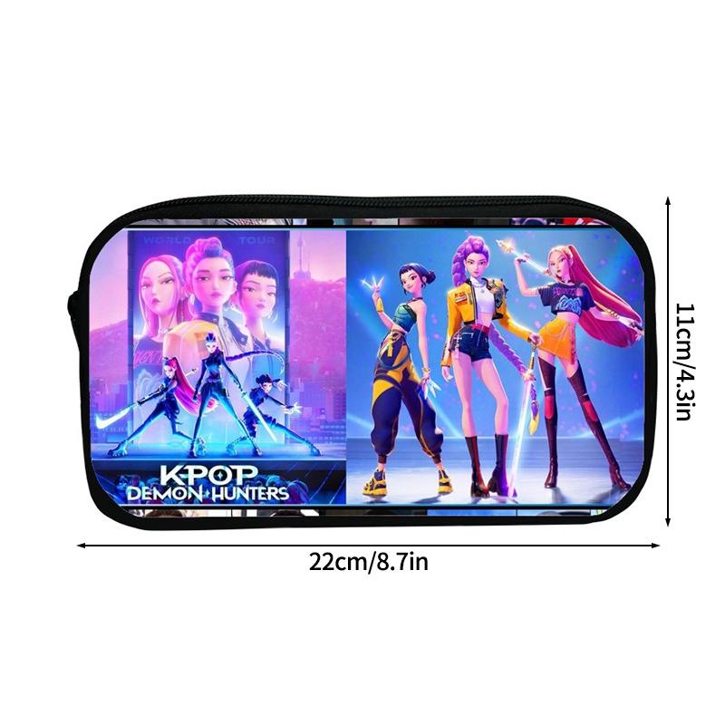 Dämonenjäger Federmäppchen Aufbewahrungstasche Cartoon Kpop D-Demon H Mädchen Federmäppchen Stifttaschen für Schüler Schreibtischzubehör