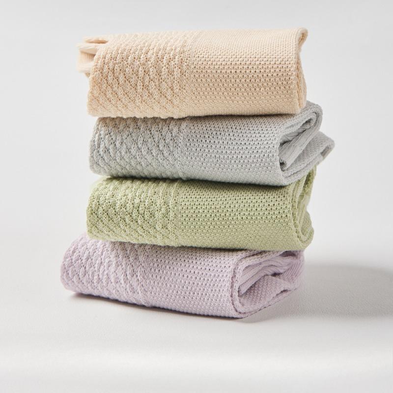 Reine Baumwolle Sommer Dünnes Netz Atmungsaktive Kurze Socken für Damen, Antibakteriell und Desodorierend, Reinweiße Nahtlose Socken