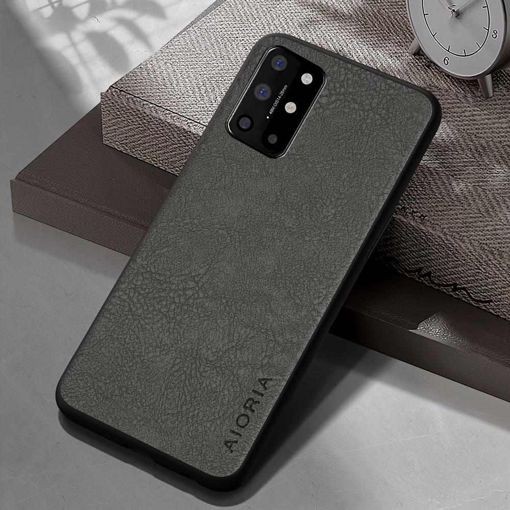 Phone Case: Luxury Retro Synthetic Leather Phone Case for Oneplus 9RT 9R 9 8 7 Pro US 6T 8T 7T Pro Matte Soft Bumper Hard Back Cover
