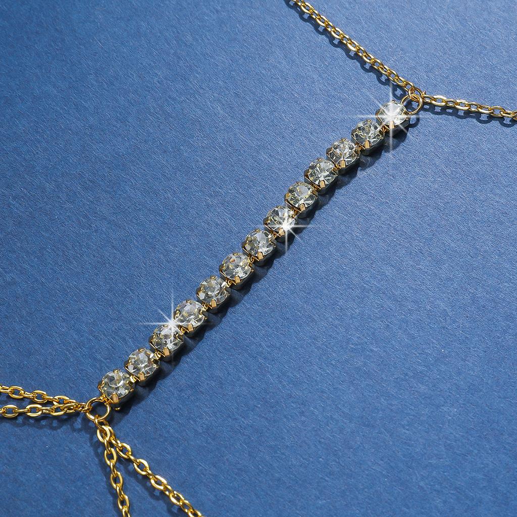 European and American style diamond studded body chain, female personality trend, body chain, backless bikini accessories