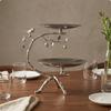 Double Layer Fruit Tray Electroplated Basket Creative Decorative Serving Platter