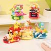 Klocki Pokemon Parade Pikachu Sprigatito Fuecoco Quaxly Pociąg Patchwork Mini Klocki Zabawki Ozdoby Prezenty