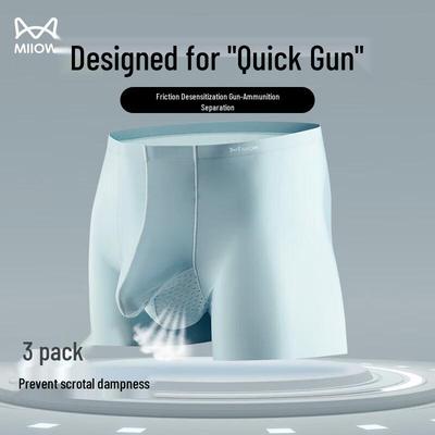 Mao Ren Men's 10A Antibacterial Viscose Boxer Briefs (3-Pack)