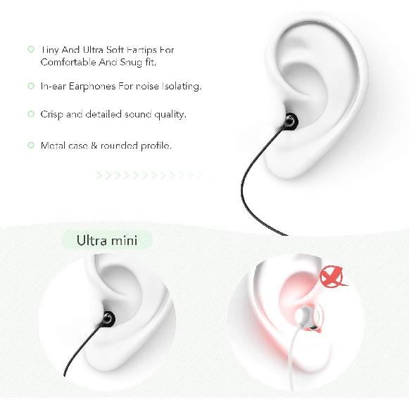 AGPTEK Sleep Earbuds, in-Ear Earphones for Sleeping with 3 Sizes Ultra-Light Soft Silicone, Noise Isolating Headphone Perfect for Sleeping, Insomnia,