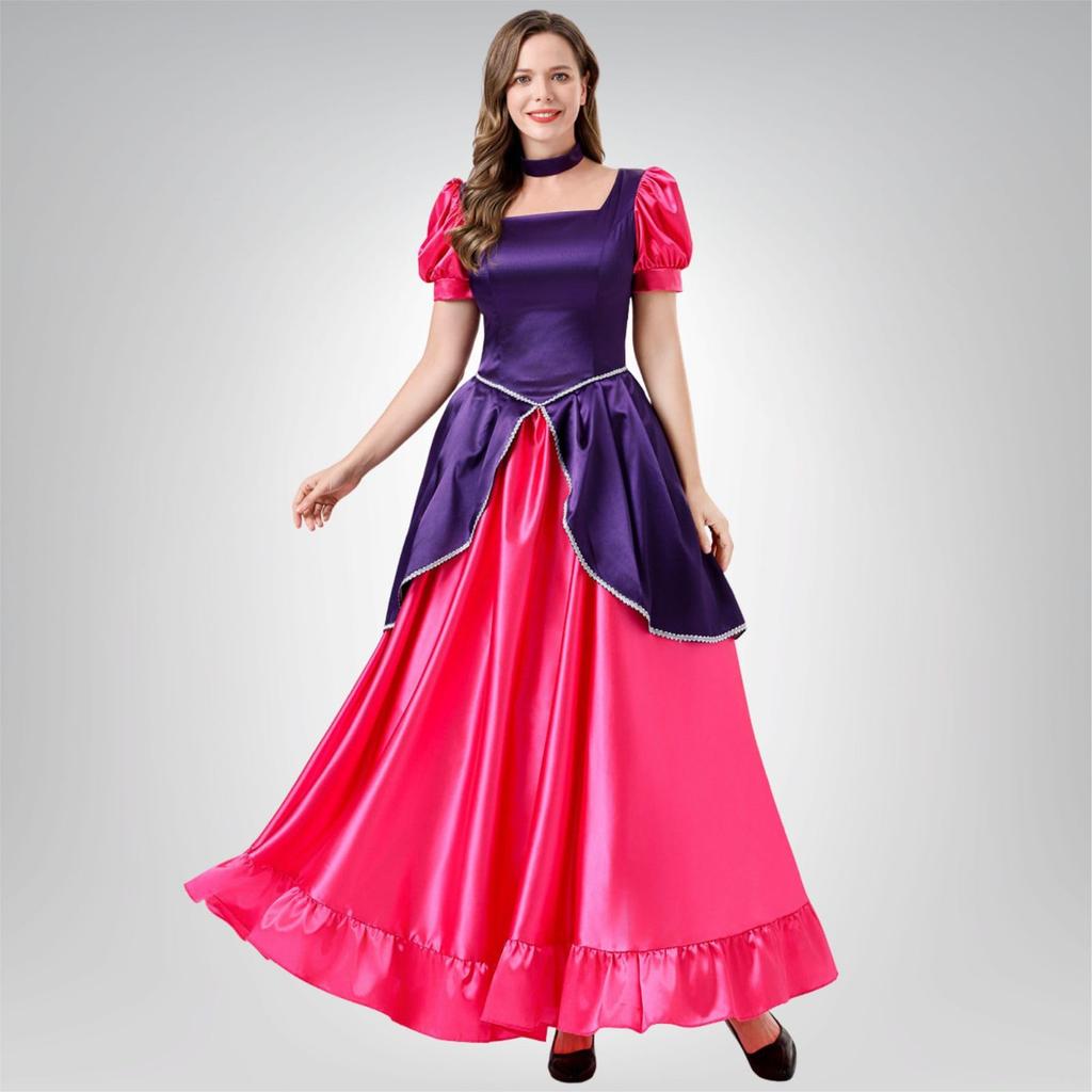Halloween Cosplay and Lady Tremaine Dresses for Kids and Adults Size [Milky Time] Cinderella, Drizella, Anastasia, (Anastasia, Adult, L)
