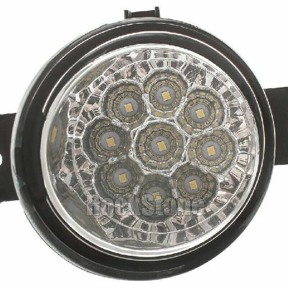 Pair of 9 LED Bumper Fog Light Driving Lamps Compatible with Altima Sentra Rogue FIT OE 26155-89927, 26150-89927; NI2593117, NI2592117
