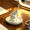 Cute Elephant Resin Jewelry Ring Holder Trinket Dish Decorative Tray for Rings Earrings Necklaces Home Vanity Tabletop Display