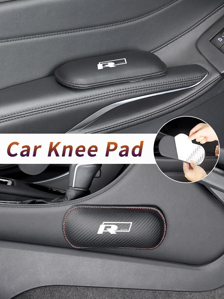 abcd1 Car Knee Leg Protective Pad Foot Armrest Cushion Accessories For VW R LINE Golf 4 6 7 GTI Tiguan Passat B7 CC Jetta MK5 MK6 Polo