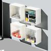 Plastic Wall Mounted Storage Boxes Dustproof Bathroom Organizer Makeup Adhesive Small Jewelry Holder Box