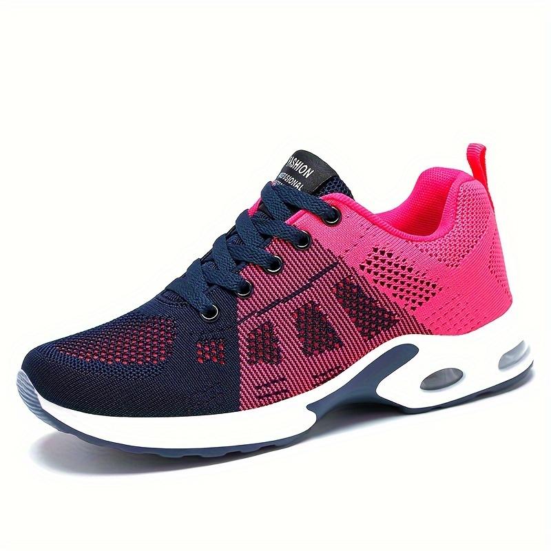Lightweight Mesh Lace-up Sports Shoes, Fashion Cushion Running Sports Shoes, Women's Shoes