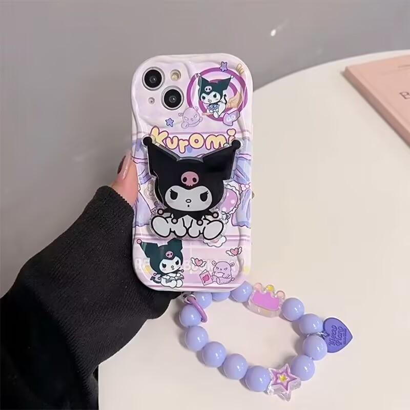 Hello Kitty Kuromi Bracket Holder Chain Casing For Huawei Honor 400 Lite Pro X9B X8C X8B X8A X9D X7D X7B X7A X6B 90 Lite 5G Case